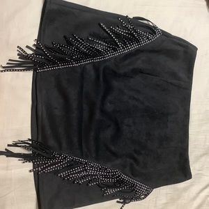 SHEIN suede black skirt